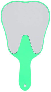 Specchio da mano con manico, 4 colori, moda, pratico, carino, manico in plastica, specchio da mano per cura della pelle, specchio da mano per bambini, specchio da viaggio, specchio da mano per cosmetica (verde)