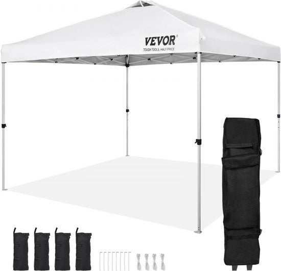 Pavilione 304,8x304,8x320cm tinta 250D PU zinco verniciata stoffa pavilione pieghevole inclusa custodia per trasporto tenda per 6-8 persone tenda pop-up per giardino pavilione per escursione in campeggio