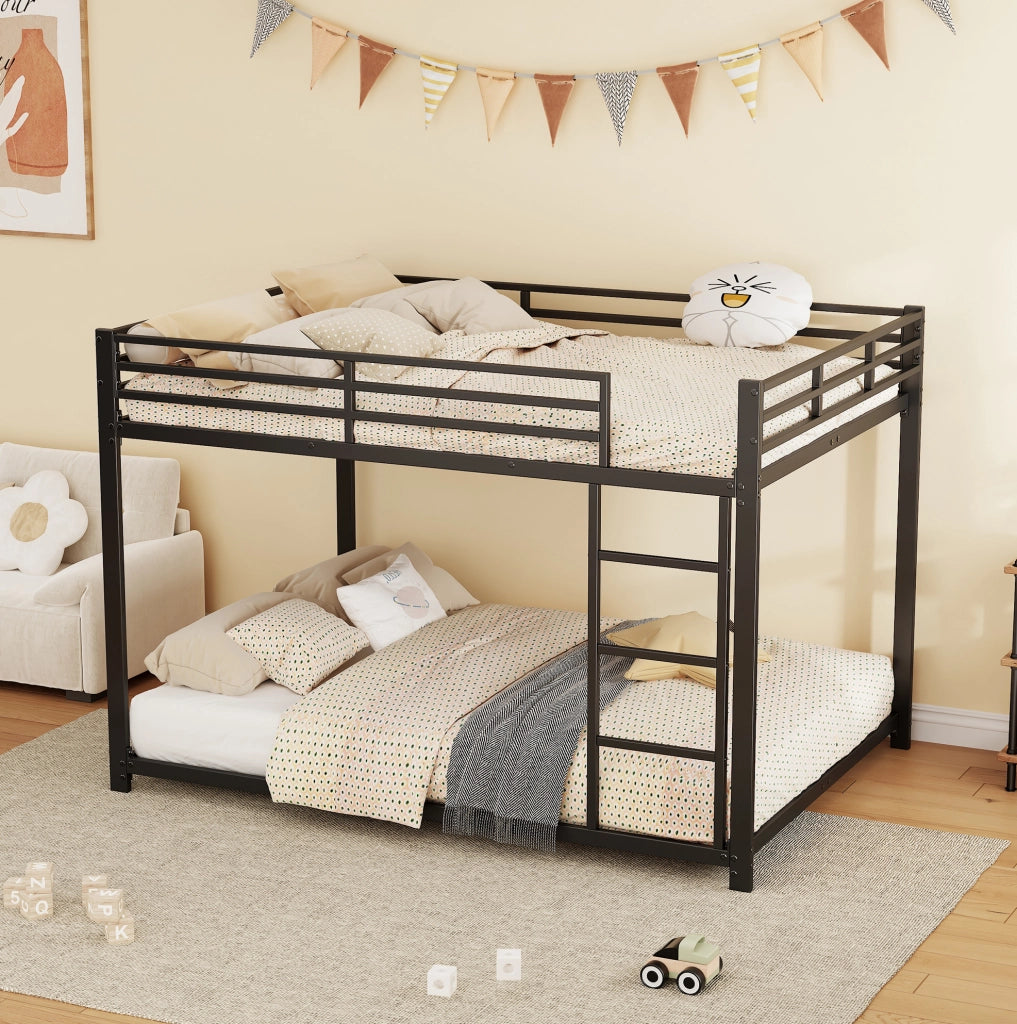 Letto a castello in metallo 140x200 cm nero