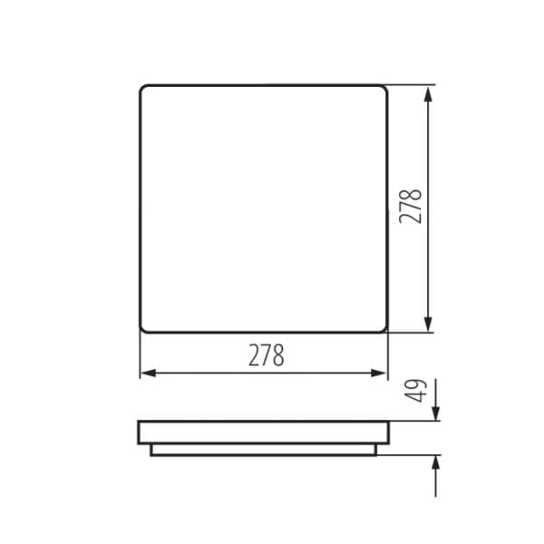 Plafoniera LED Kanlux VARSO 18W 4000K quadrata IP54