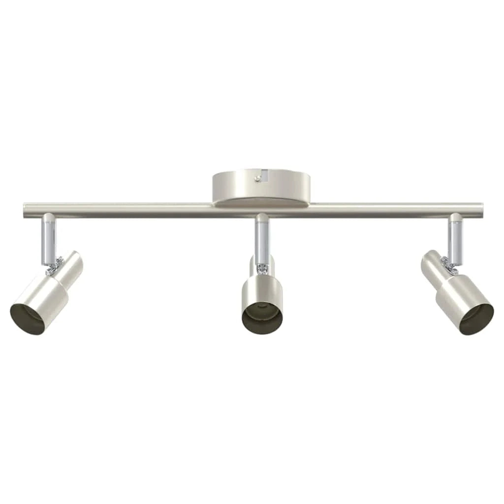 Faretto da soffitto moderno orientabile stile contemporaneo 39 x 10,5 x 10,5 cm acciaio nichelato 02_0058315