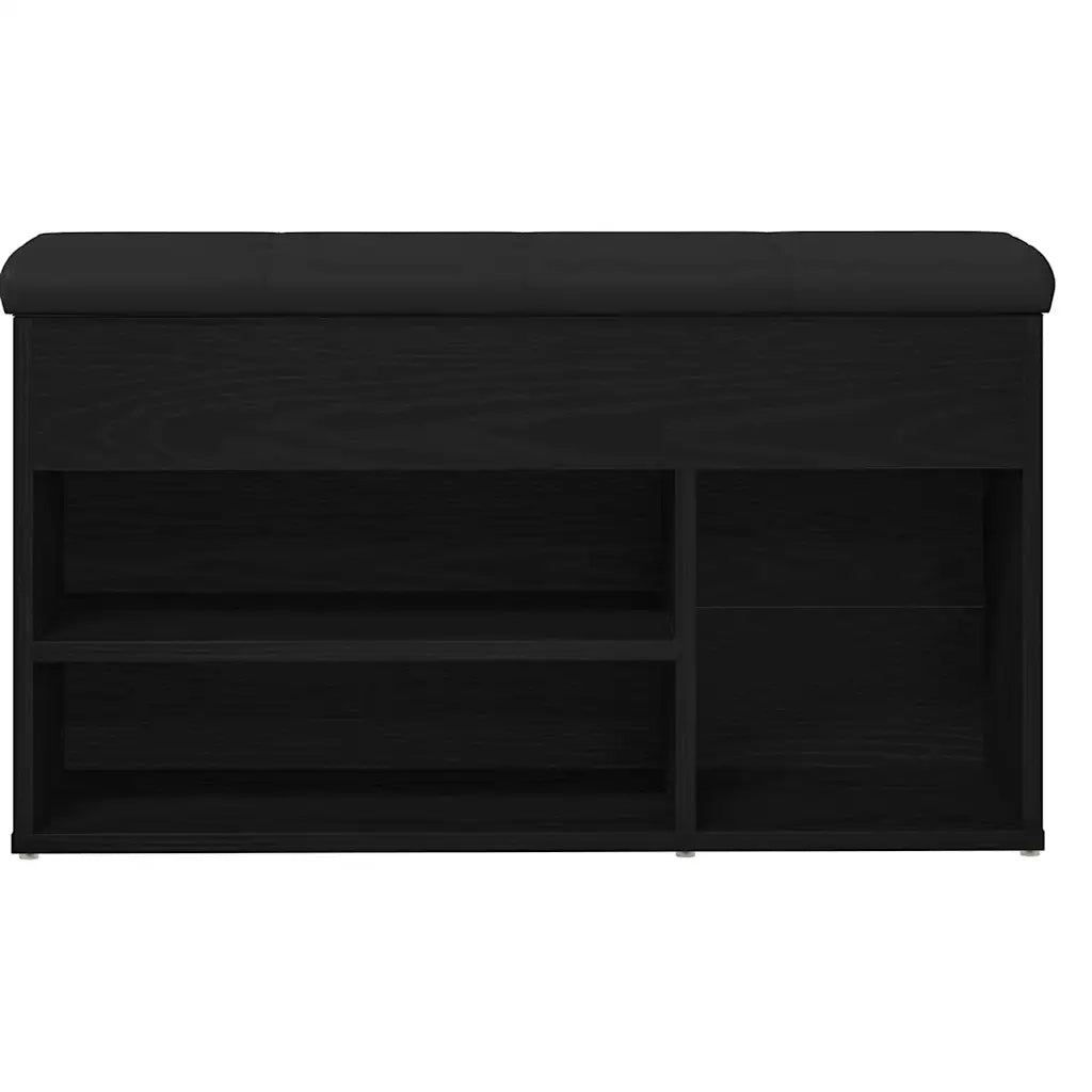 Panca per scarpe Nero 80 x 30 x 45 cm Legno ingegnerizzato 862989