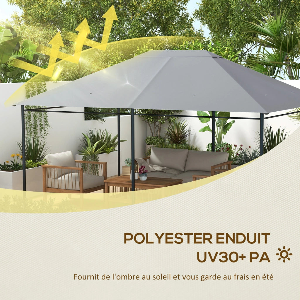 Tenda da giardino ¨C zephmum ¨C 3x4 m grigio chiaro