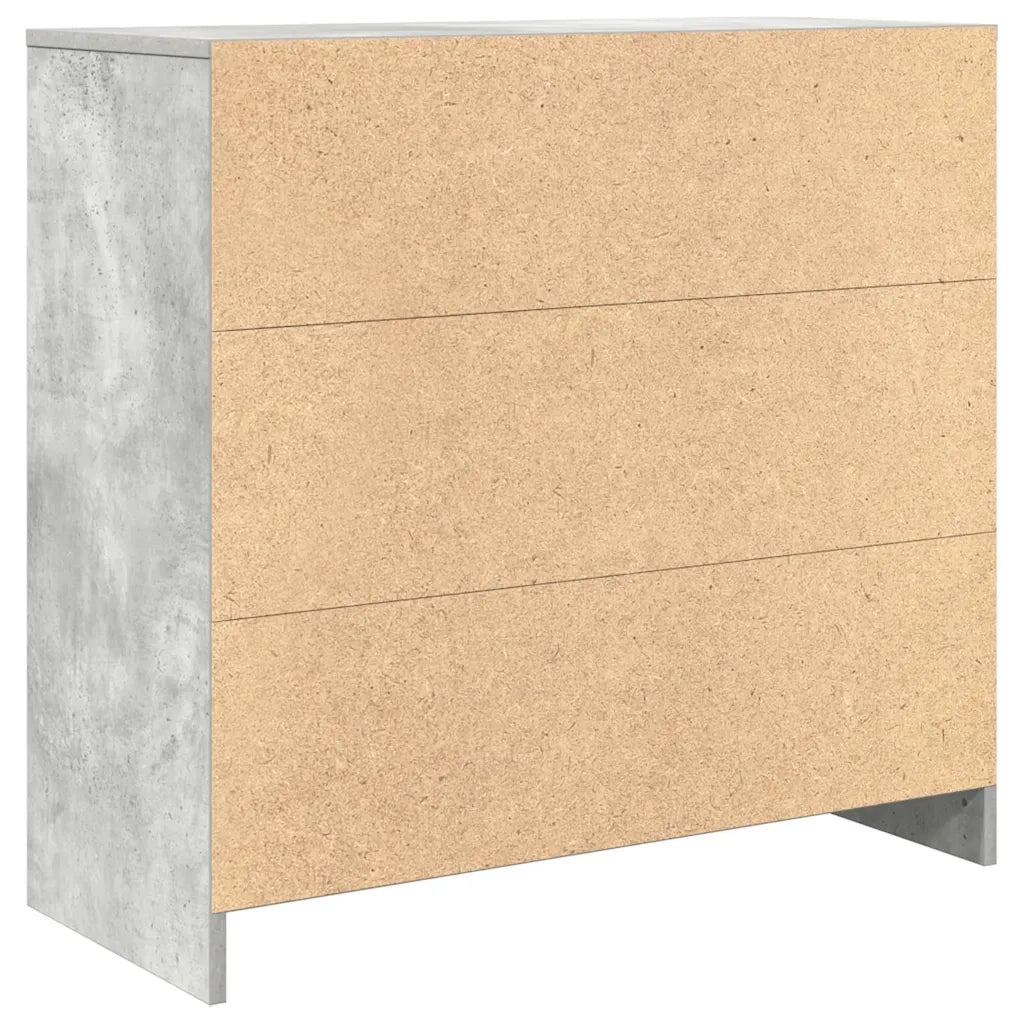 Credenza con Cassetto Grigio Cemento 80x34x76 cm in Truciolato