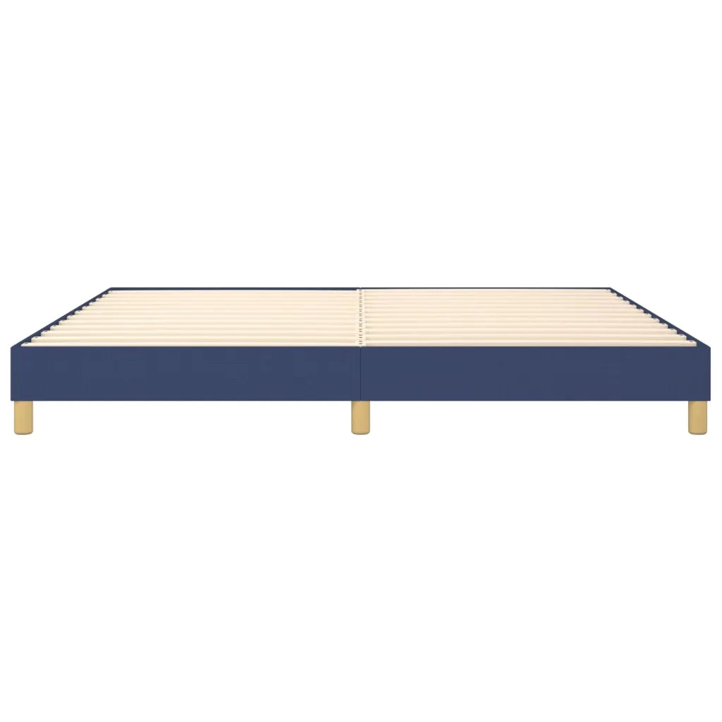 Struttura Letto a Rete a Molle-Giroletto Blu 200x200 cm in Tessuto 686453