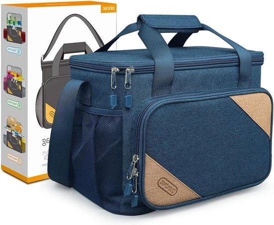 Borsa Isolante per Picnic 10L - Modello: - Capacità: 10L - Materiale: - Dimensioni: - - Colore: Blu - Uso: Scuola, Ufficio, Spiaggia, Campeggio, Picnic - Certificato: Lekvrij (Sicuro per l'uso con cibi e bevande)