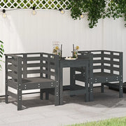 Sedie da Giardino 2pz Grigie 61,5x53x71cm Legno Massello Pino 825130