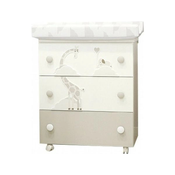 Fasciatoio bagnetto 3 cassetti savana bianco 0533savana