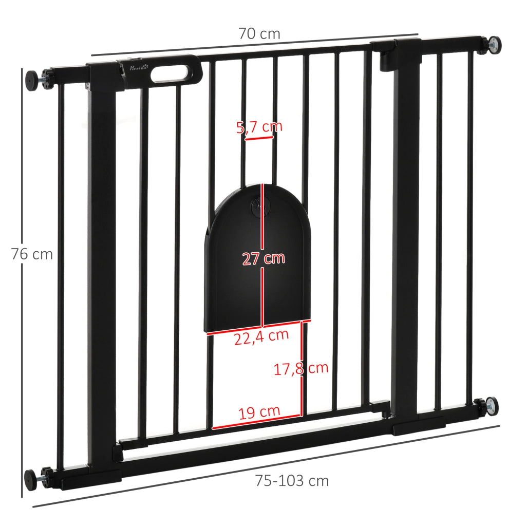 Barriera di Sicurezza per Cani ¨C zephmum ¨C Nero 75-103 cm
