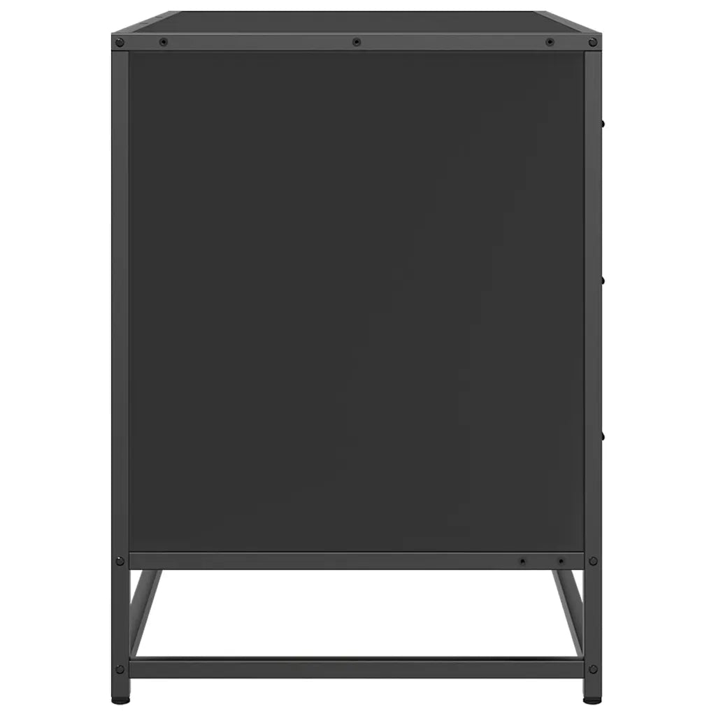 vidaXL Cassettiera Nera 70x41x56 cm in Legno Multistrato