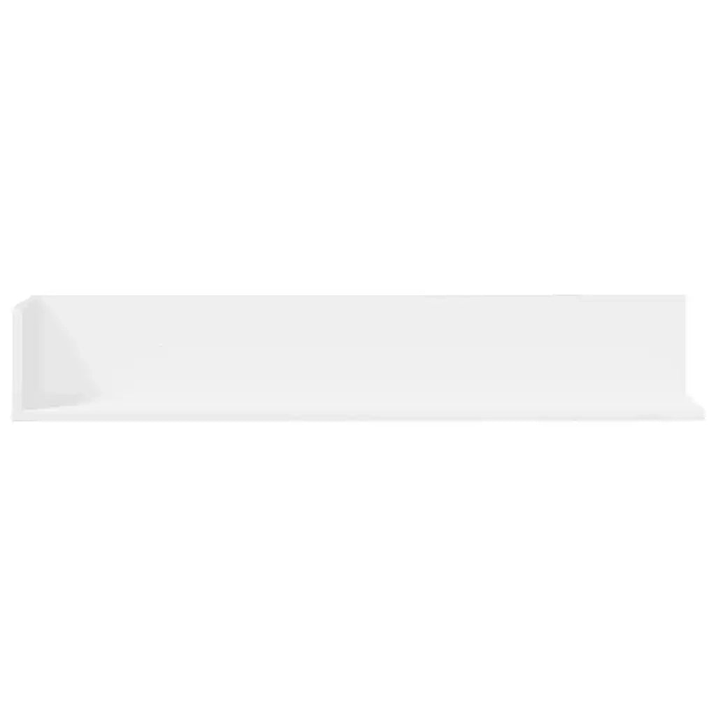 Mensole a Muro 2 pz Bianche 100x16,5x16,5 cm in Truciolato 860040