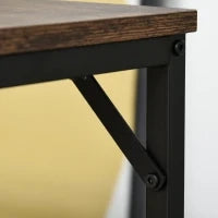 Set Tavolo Alto con 4 Sgabelli Stile Industriale in Metallo e Legno, Arredamento Moderno Soggiorno e Cucina, Marrone Rustico