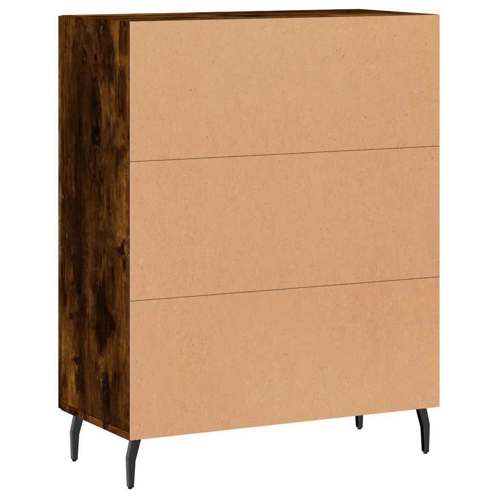 Credenza Rovere Fumo 69,5x34x90 cm in Legno Multistrato 827745