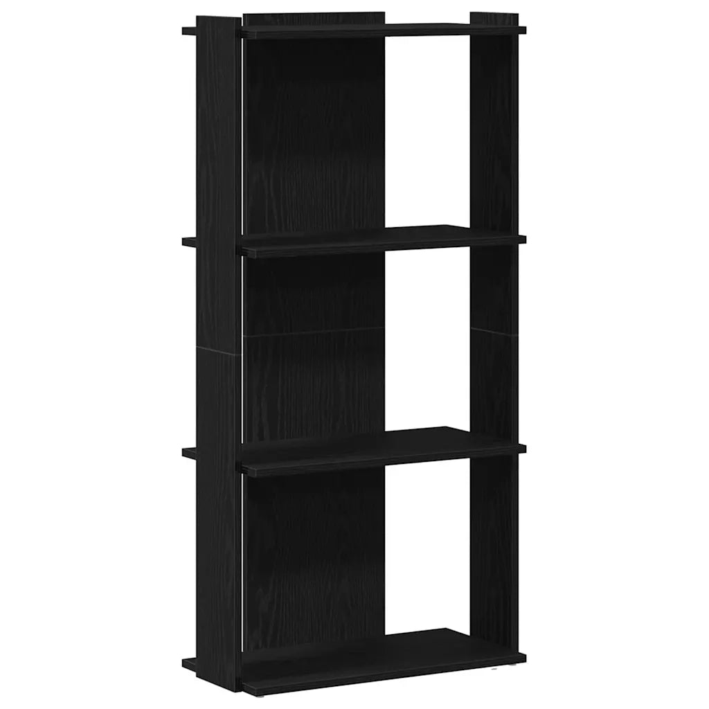 Libreria a 3 Ripiani Nera 60x30x120 cm in Legno Multistrato 860266