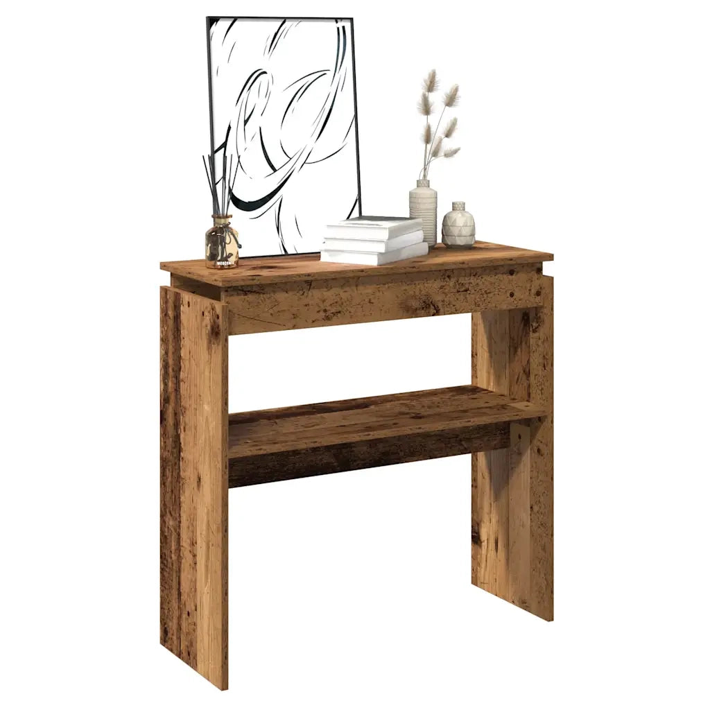 Tavolino Consolle Legno Antico 102x30x80 cm in Truciolato 856626