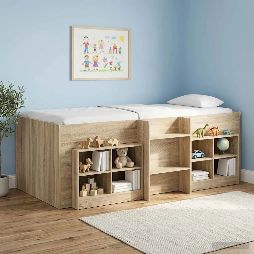 Letto Alto per Bambini | Letto Infantile | Lettino 2 pcs Sonoma 193 x 96,1 x 68,5 cm