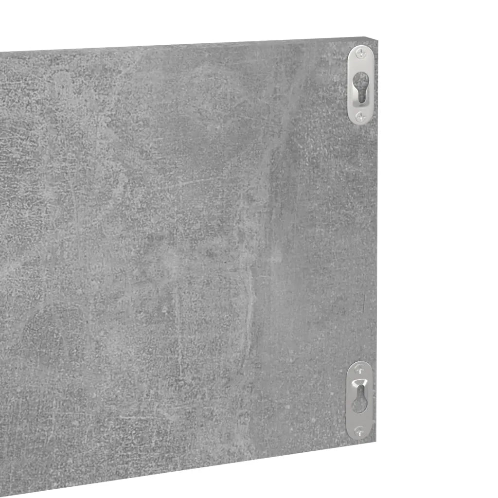 Mensole Muro 4pz Grigio Cemento 80x11,5x18cm Legno Multistrato 807342