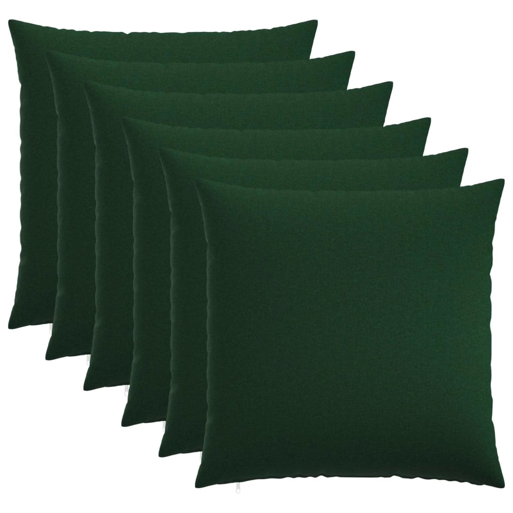 Federa 6 pz HEERLEN Verde Scuro 70 x 70 cm Tessuto 913172