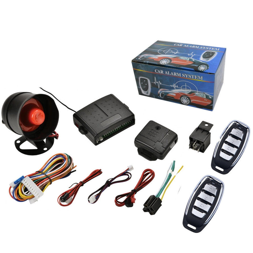 Trade Shop - Kit Allarme Antifurto Universale Auto Suv Furgone Camper Roulotte 2 Telecomandi -