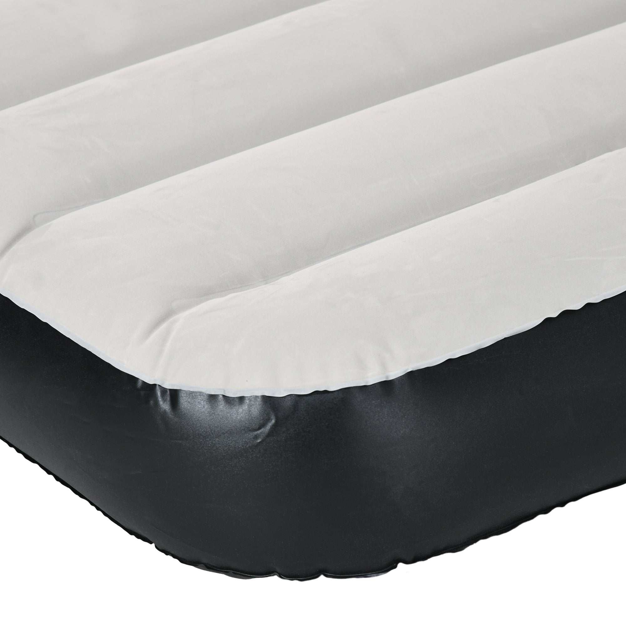 Materasso Gonfiabile Matrimoniale con Cuscino Integrato 152x203x30cm Pompa e Borsa Grigio