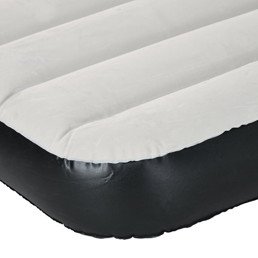 Materasso Gonfiabile Matrimoniale con Cuscino Integrato 152x203x30cm Pompa e Borsa Grigio