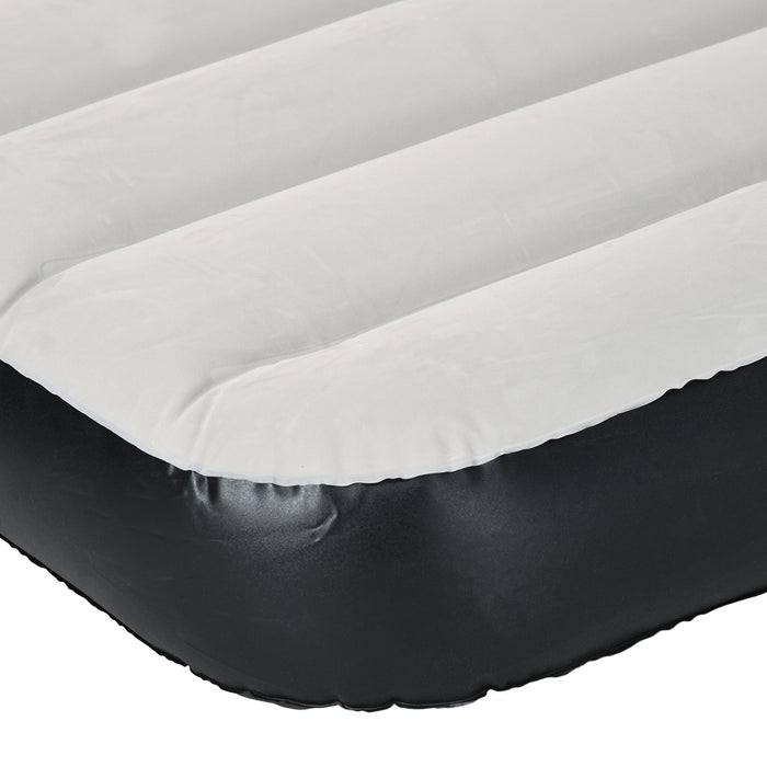 Materasso Gonfiabile Matrimoniale con Cuscino Integrato 152x203x30cm Pompa e Borsa Grigio