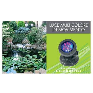 Faretto per laghetto con sensore di accensione sommergibili led 1000