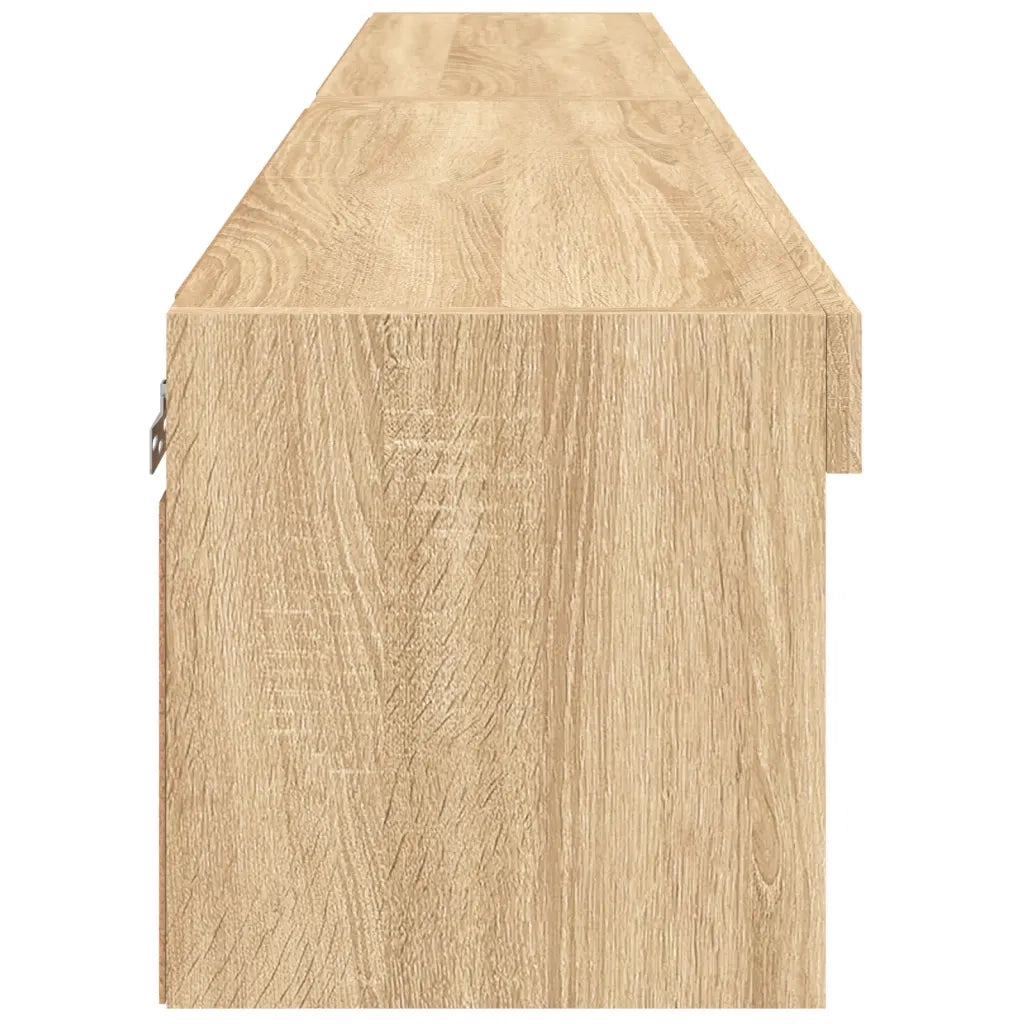 Mobili TV con Luci LED 2pz | Armadietto TV | Mobile Porta TV Rovere Sonoma 80x30x30 cm