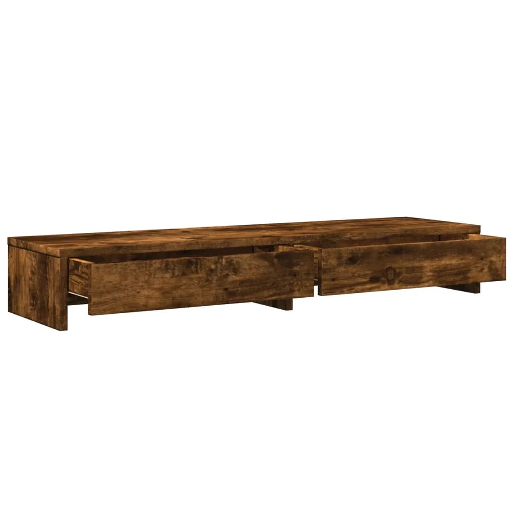 Supporto per monitor mobile da scrivania con cassetti legno ingegnerizzato marrone 02_0044937