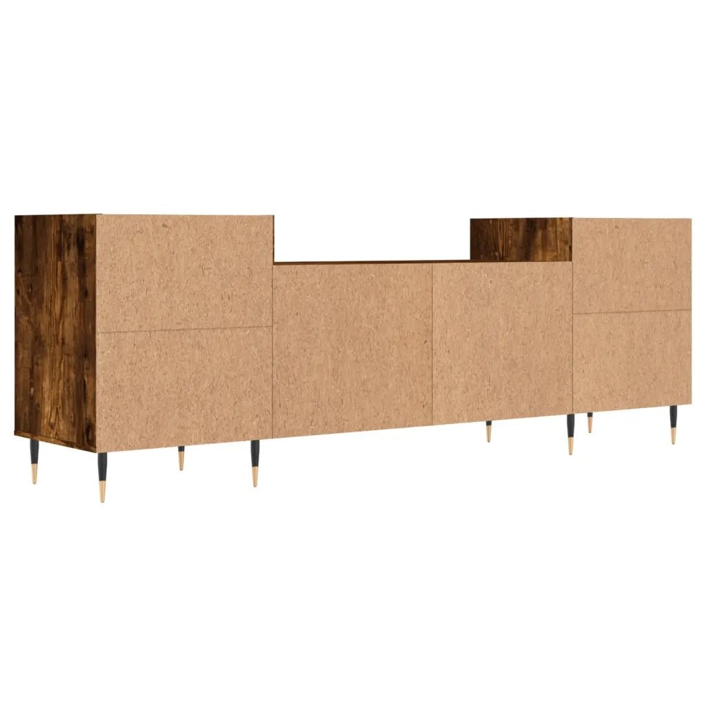 Mobile TV Rovere Fumo 160x35x55 cm in Legno Multistrato 831337
