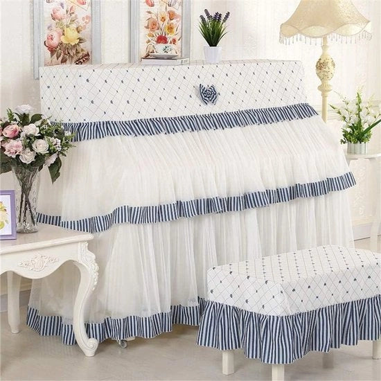 Cuscino di Protezione per Pianoforte - Stoffa di Pianoforte - Protezione per Pianoforte - Isolazione morbida - Universale - Bianco