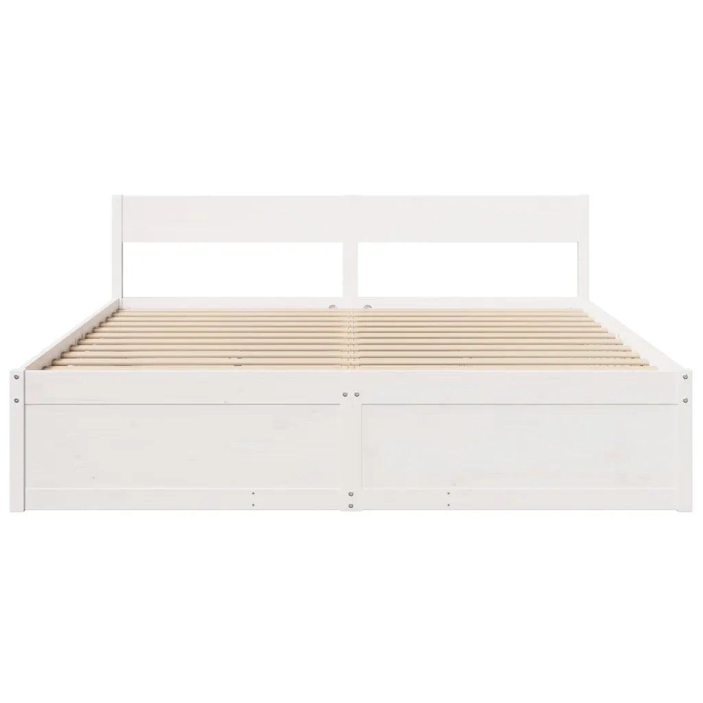 Letto senza Materasso Bianco 180x200 cm Legno Massello di Pino 3282340