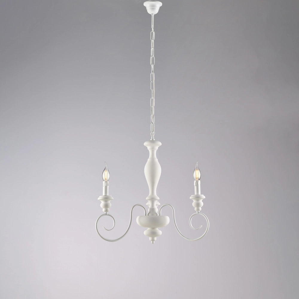 Lampadario shabby in legno e ferro 53x44