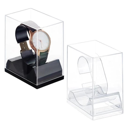 Sostegno orizzontale per orologi di alta qualità in acrilico - Sostegno girevole per orologi - Organizzatore e display per orologi - 2 misure disponibili - Supporto per orologi