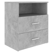 Comodino | Armadio da Notte | Mobiletto da notte Grigio Cemento 50x32x60 cm
