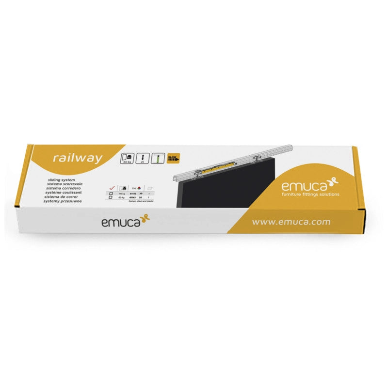 Kit di ferramenta per armadio a 2 ante e chiusura ammortizzata Placard 81, profilo Sharp, spessore 16 mm, pannelli non..