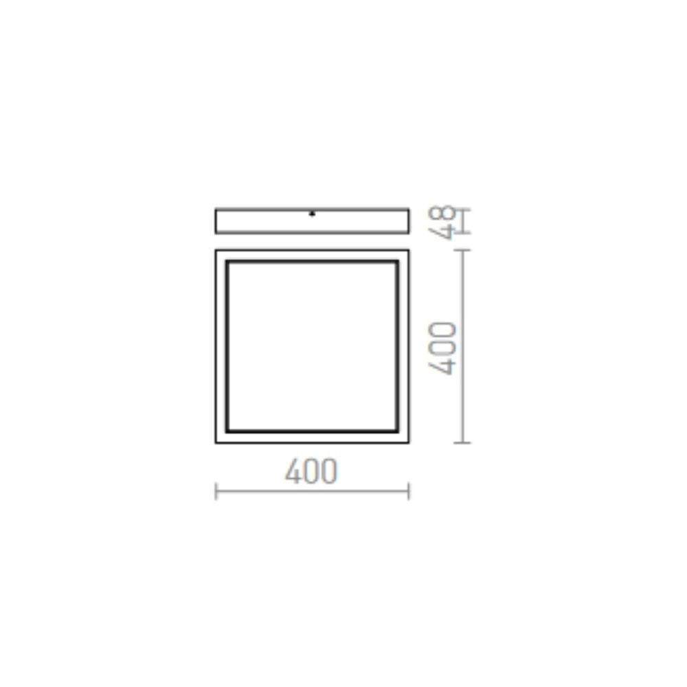 Plafoniera STRUCTURAL LED 40x40 applique/plafoniera bianco 230V LED 40W 3000K