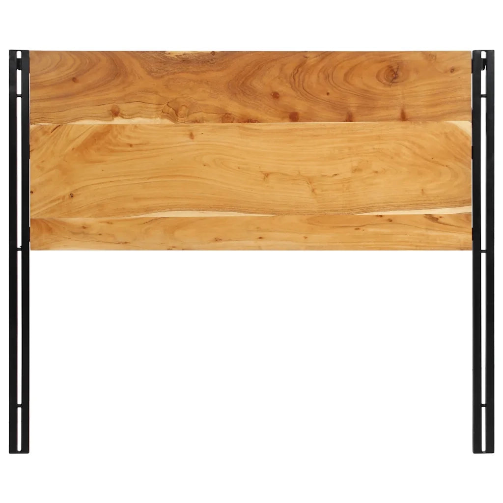 Testiera 120 cm in Legno Massello di Acacia e Ferro