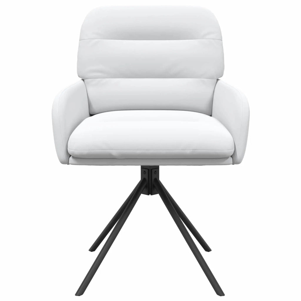 Sedie da pranzo girevoli 4 pcs Similpelle Bianco 3428263