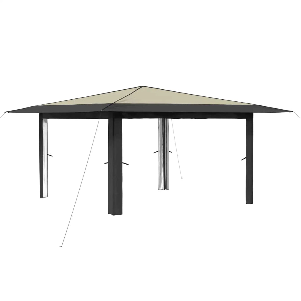 Gazebo senza Parete Laterale 4 x 4 m Crema e Antracite 42036819