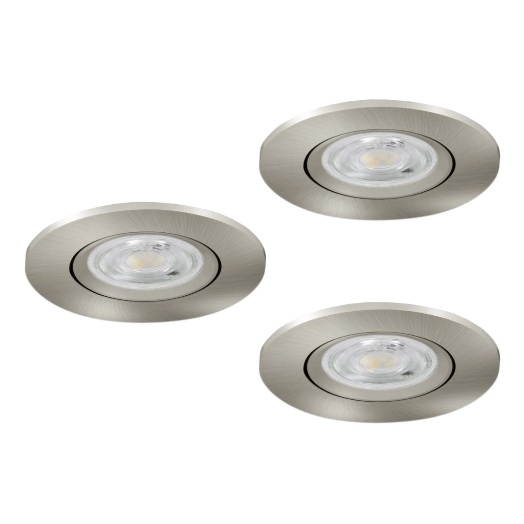 Faretto Incasso Moderno Barranco Plastiche Grige 3 Luci Led 4,5W 3X450Lm Ip20