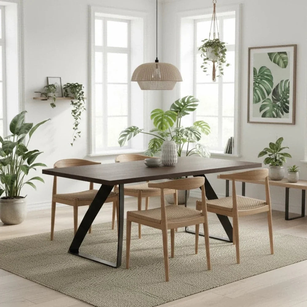 Tavolo da pranzo allungabile in legno impiallacciato rovere termocotto Timber 200-300x100 cm fino a 12 posti Made in Italy | Duzzle