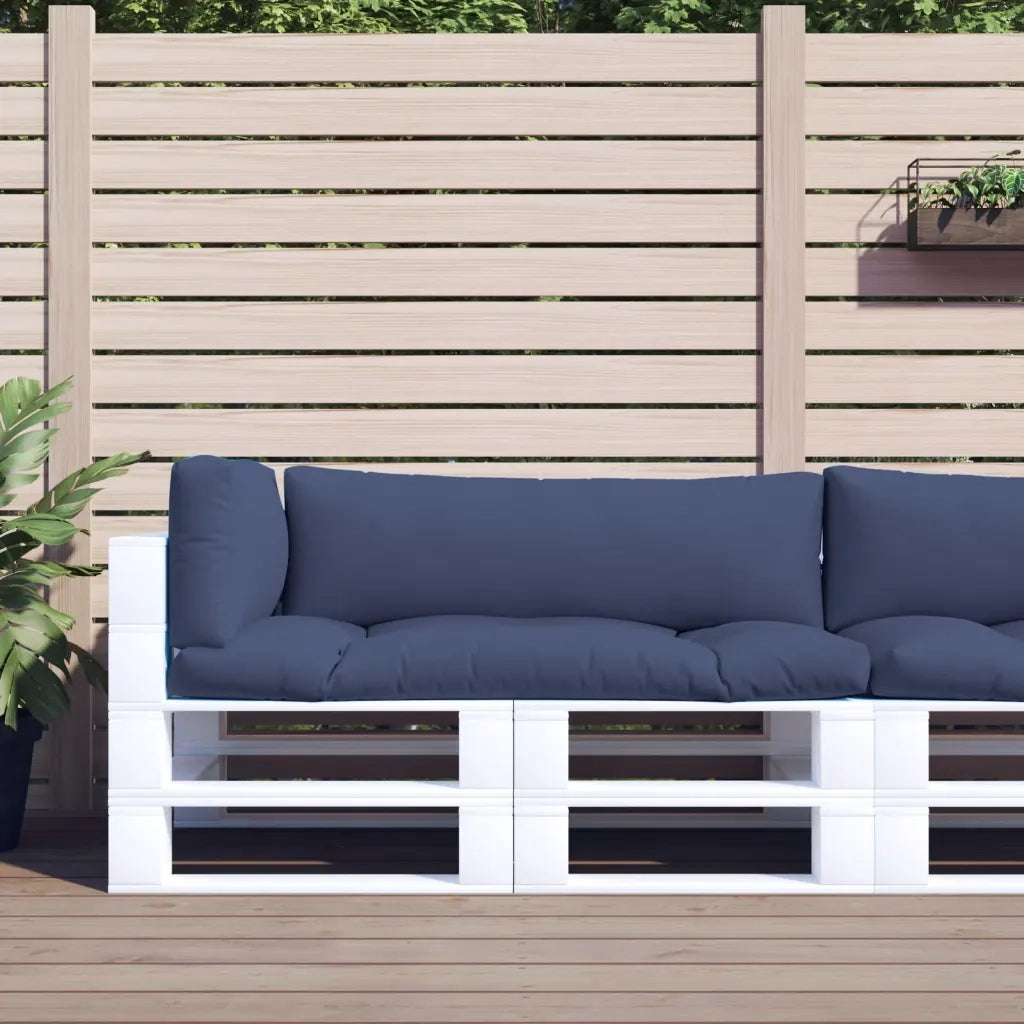 Cuscini per Pallet 3 pz | Cuscini per sedie Blu Marino in Tessuto Oxford
