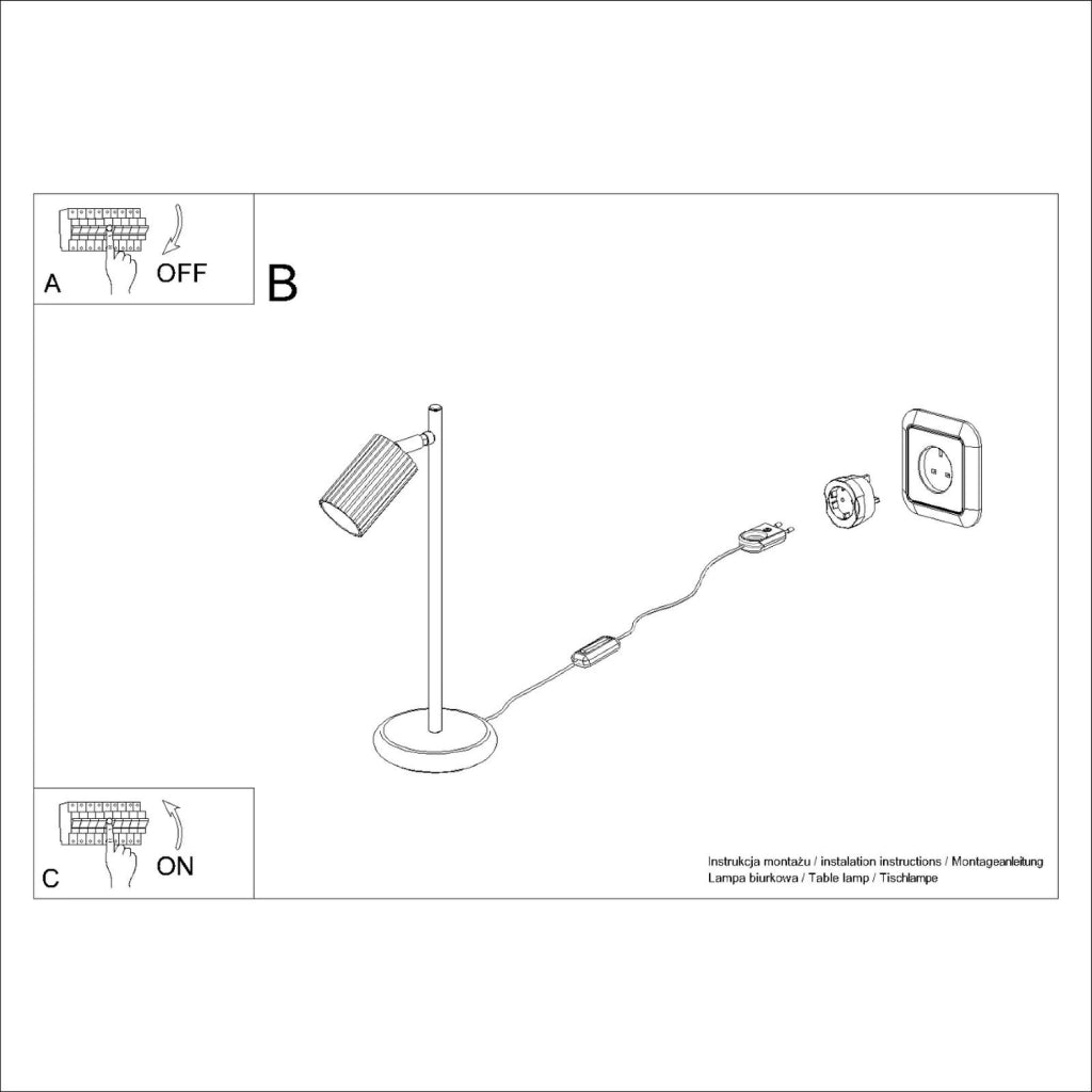 Lampada da tavolo moderna bianca snodata GU10 GRAVIO Pure Lume