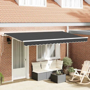 vidaXL Tenda Retrattile Antracite 400 x 200 cm Poliestere e Alluminio