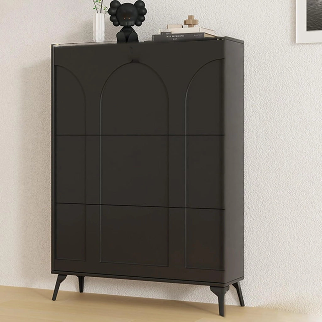 scarpiera Scarpiera con Ante - Organizzatore Sottile e Indipendente, Ideale per Ingresso, corridoio, Armadio e Soggiorno - 3 Scomparti ribaltabili - Dimensioni 80 cm (31,5 Pollici)