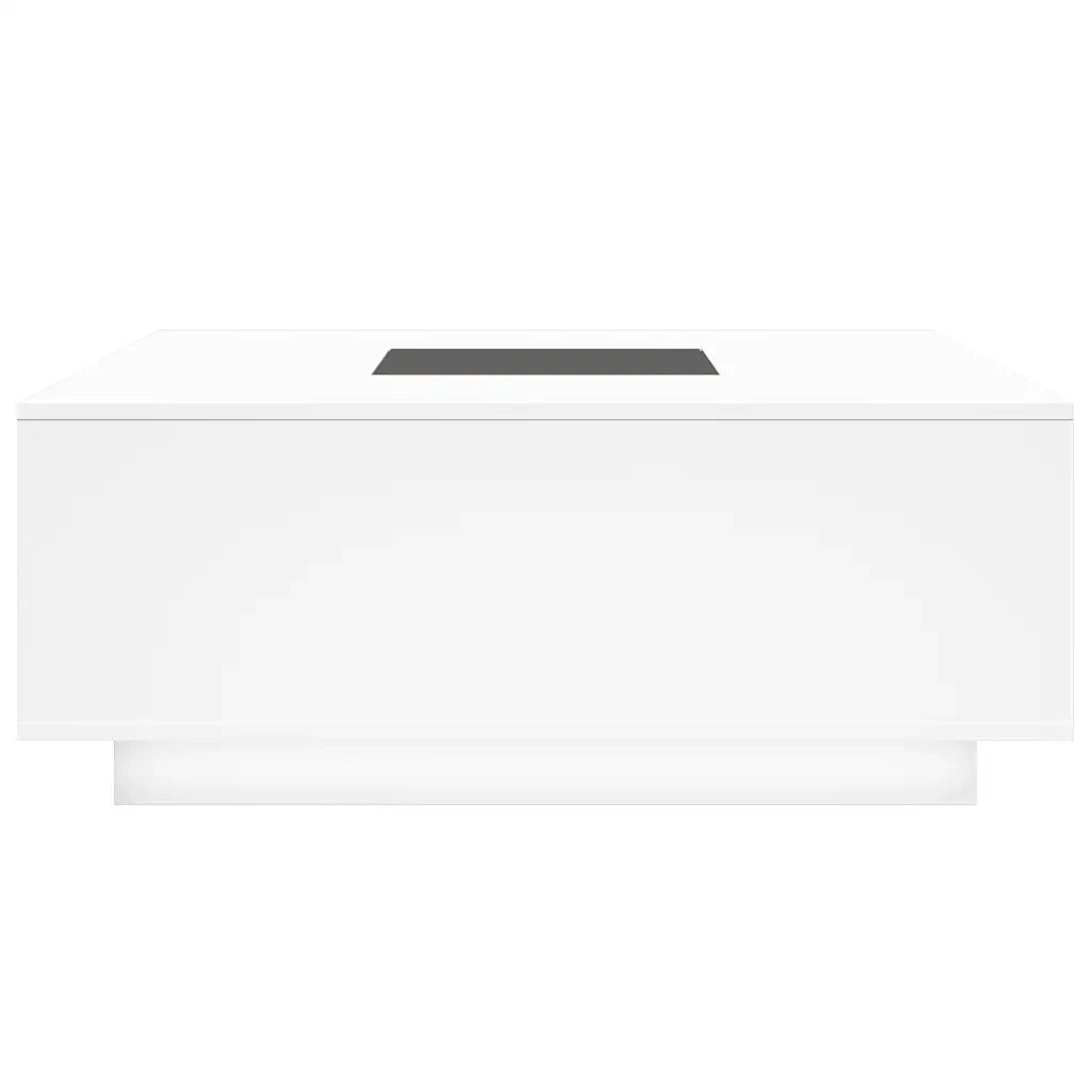 Tavolino da Salotto con LED Infinity Bianco 100x100x40 cm