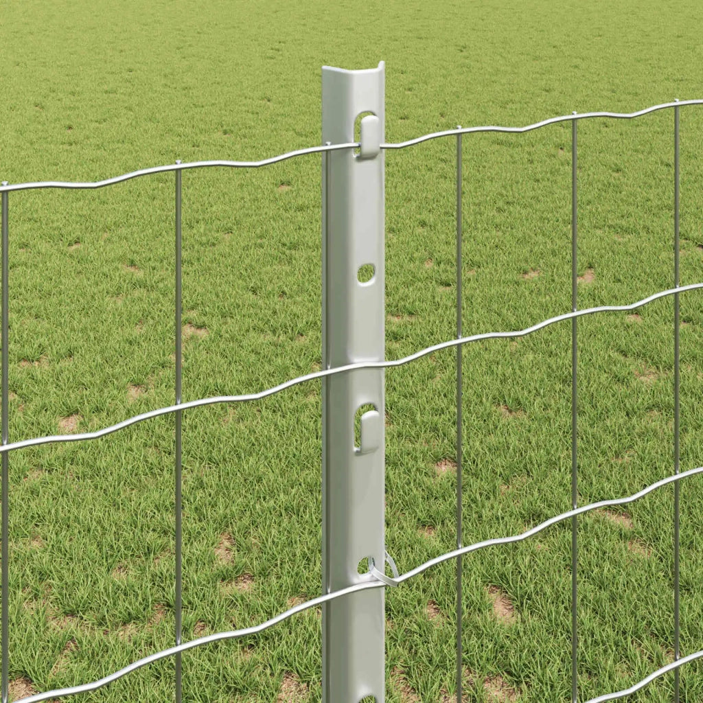 Recinzione con Posto Argento 1,2 x 10 m Acciaio 3336156