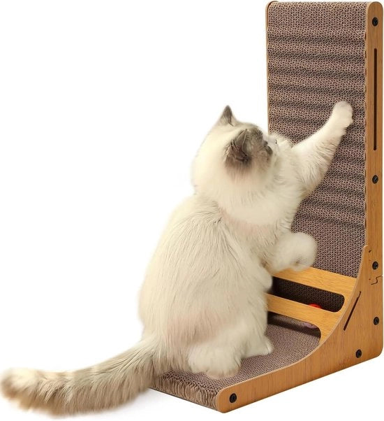 Cuscino per Gatto a L con Giocattolo a Sfera per Scrivere su Parete e Angolo - Arredamento per Gatti Grande