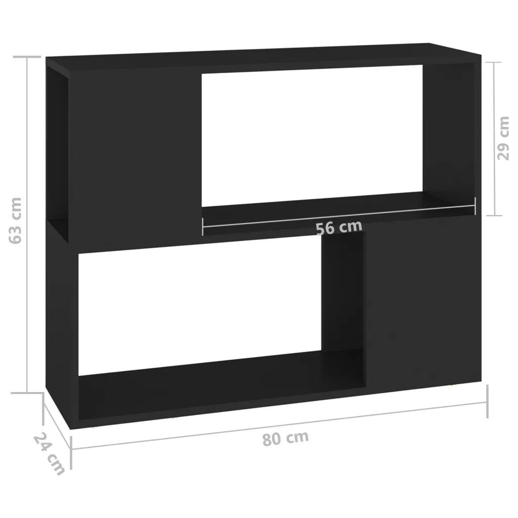 Mobile TV Nero 80x24x63 cm in Truciolato 809117